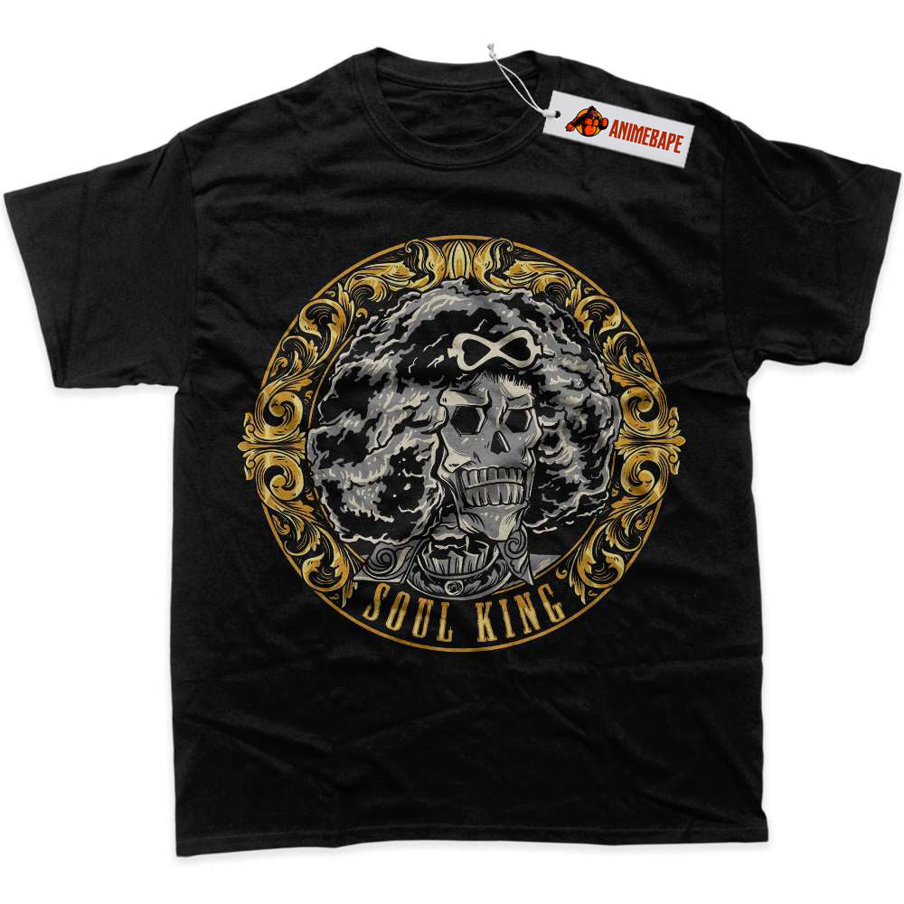 Anime Graphic T-Shirt, Brook One Piece Design, Casual Wear Shirt