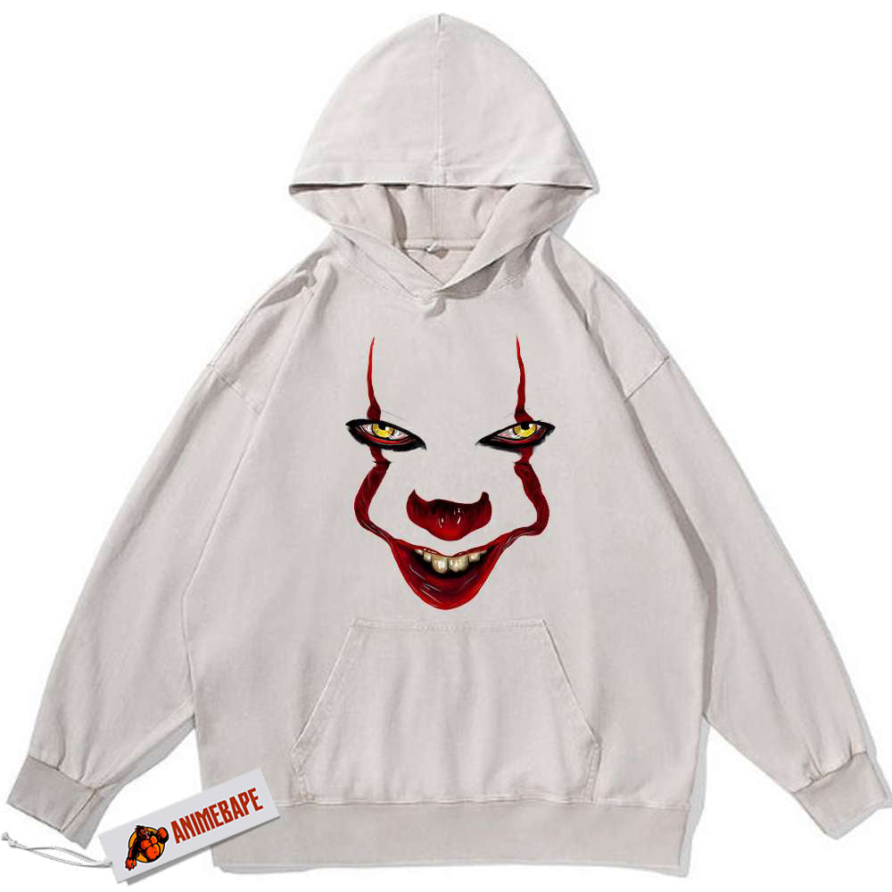 Pennywise IT Horror Movie Vintage Hoodie for Fans, Unisex Hoodie
